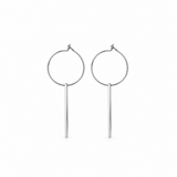 PENDIENTES CIRCLE STICK SILVER