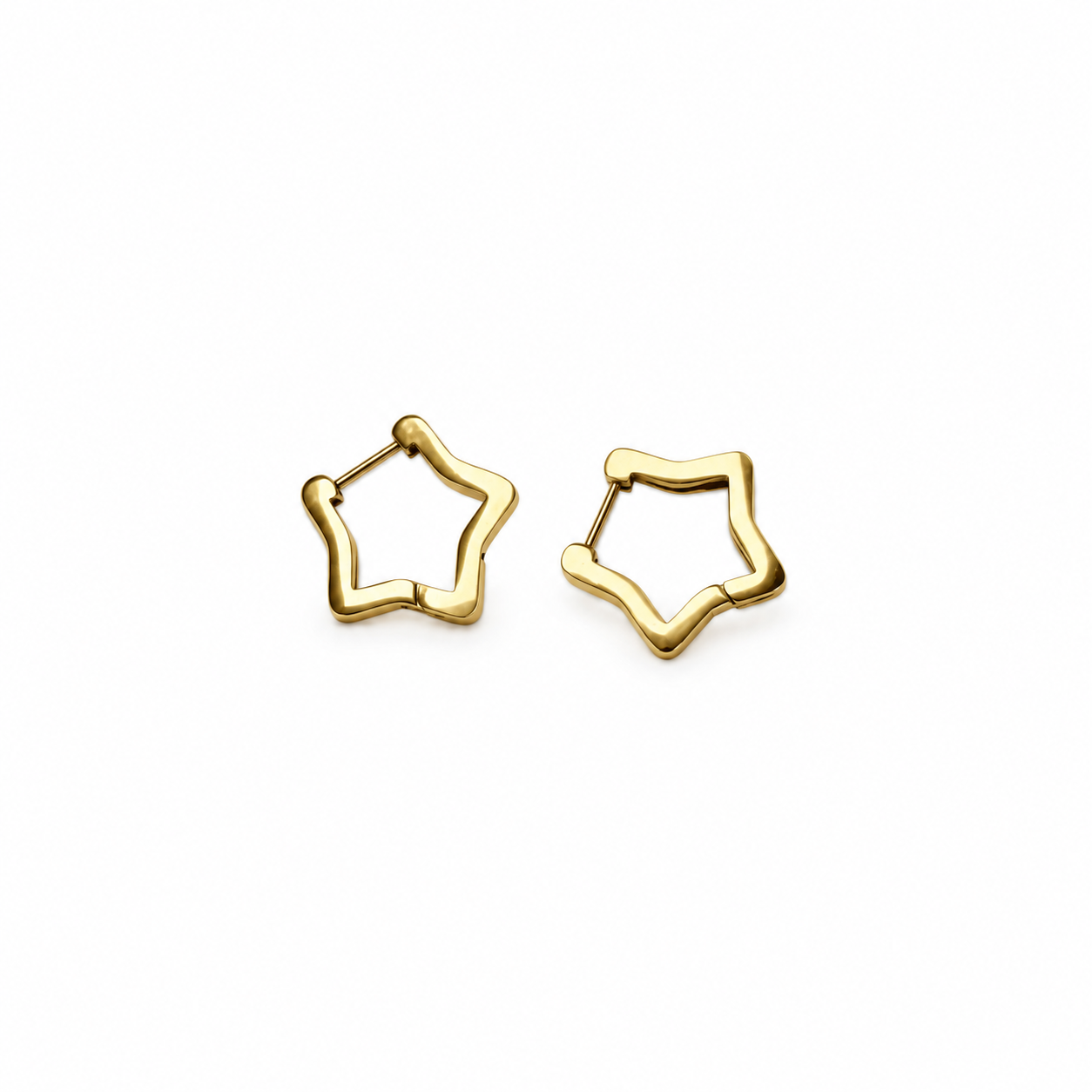 PENDIENTES STAR HOOPS GOLD