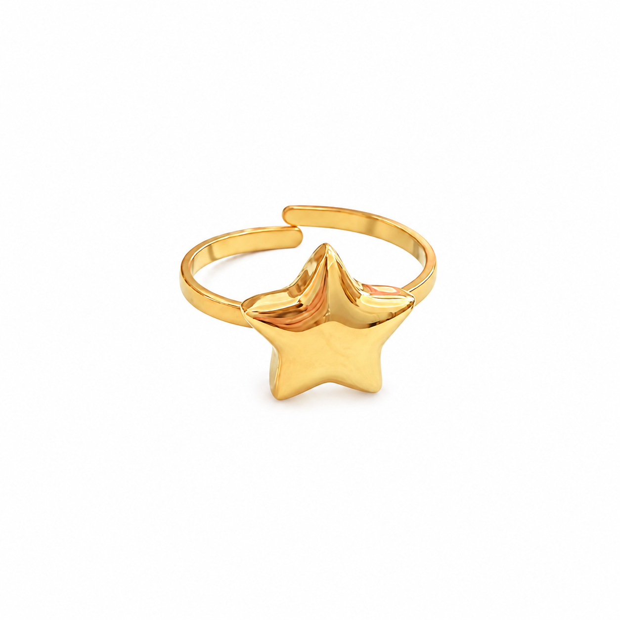 ANILLO ESTRELLA PEQUEÑA ACERO