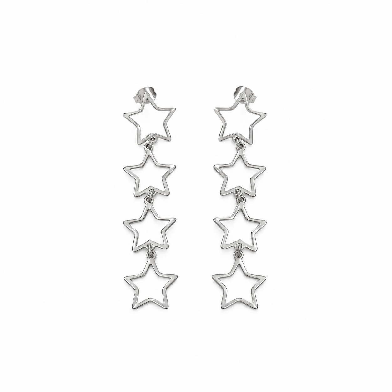 PENDIENTES CASCADA SILVER