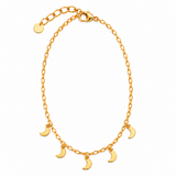 PULSERA LUNAS ORO ACERO