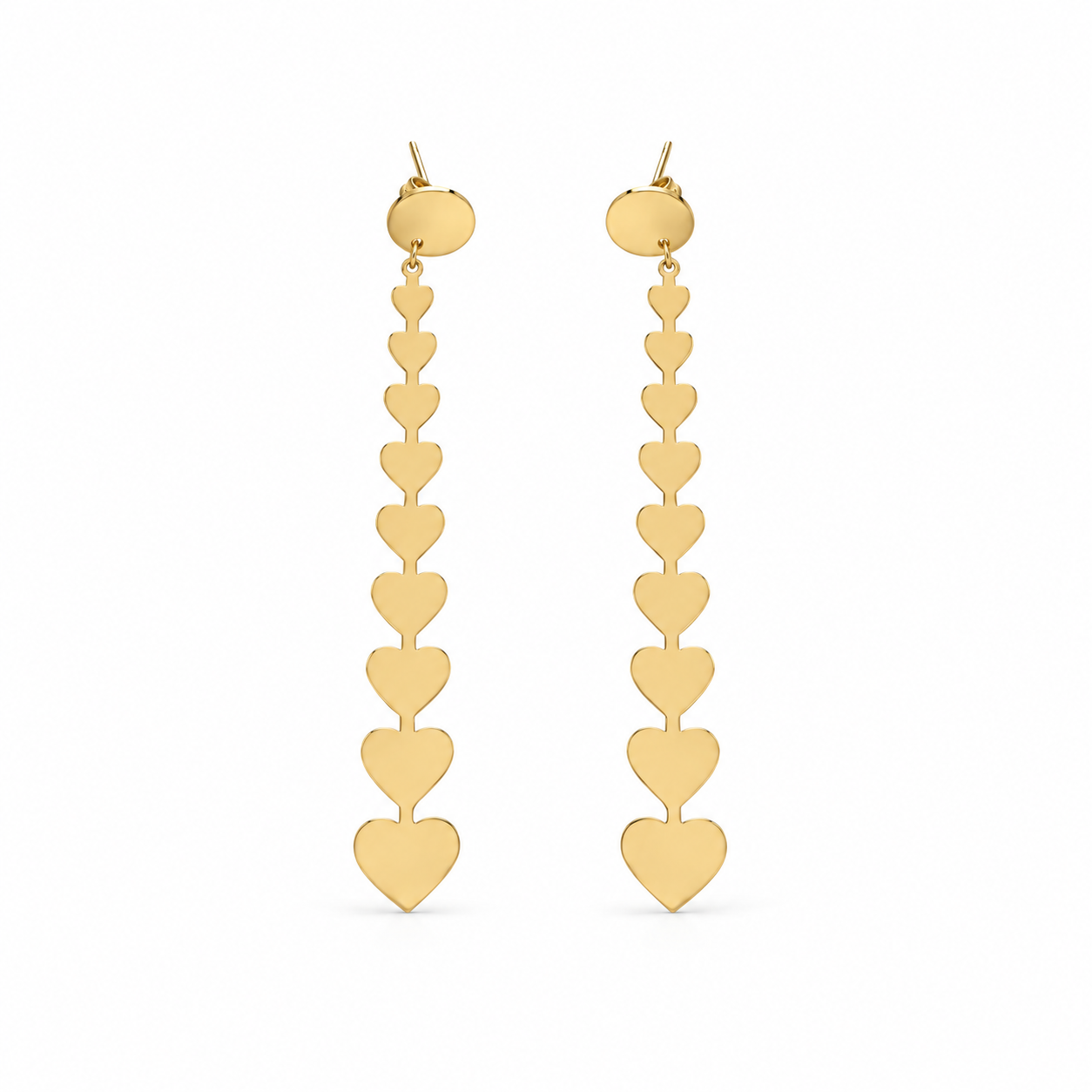 PENDIENTES CORAZONES ALARGADOS
