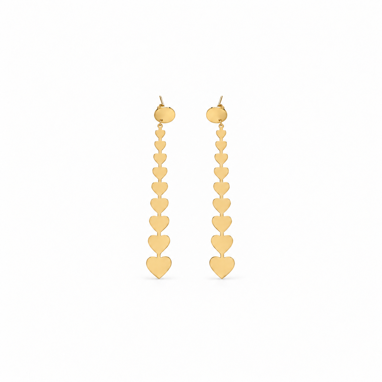 PENDIENTES CORAZONES ALARGADOS