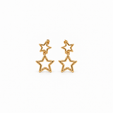 PENDIENTES DOUBLE STAR GOLD