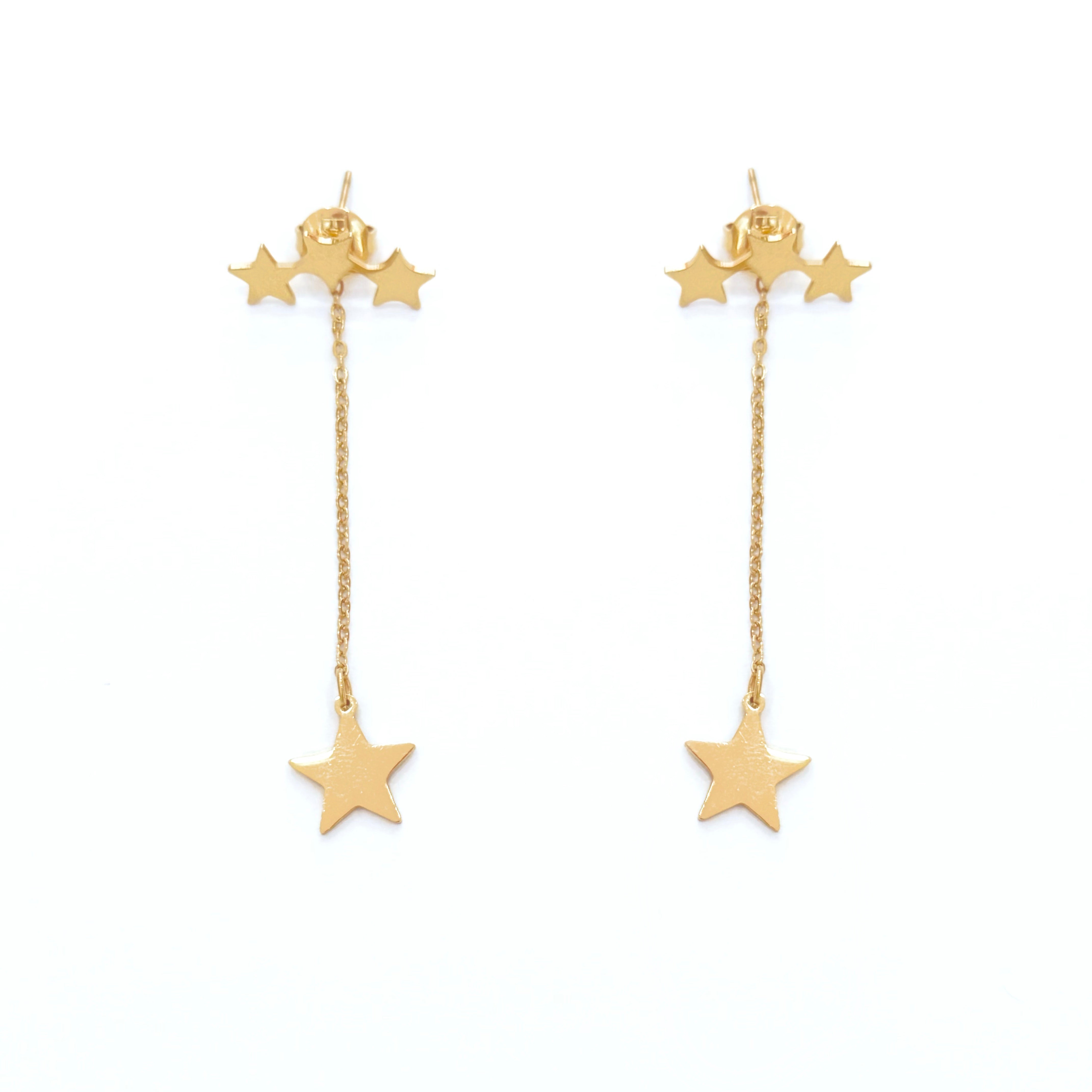 PENDIENTES X3 ESTRELLAS + 1 COLGANTE