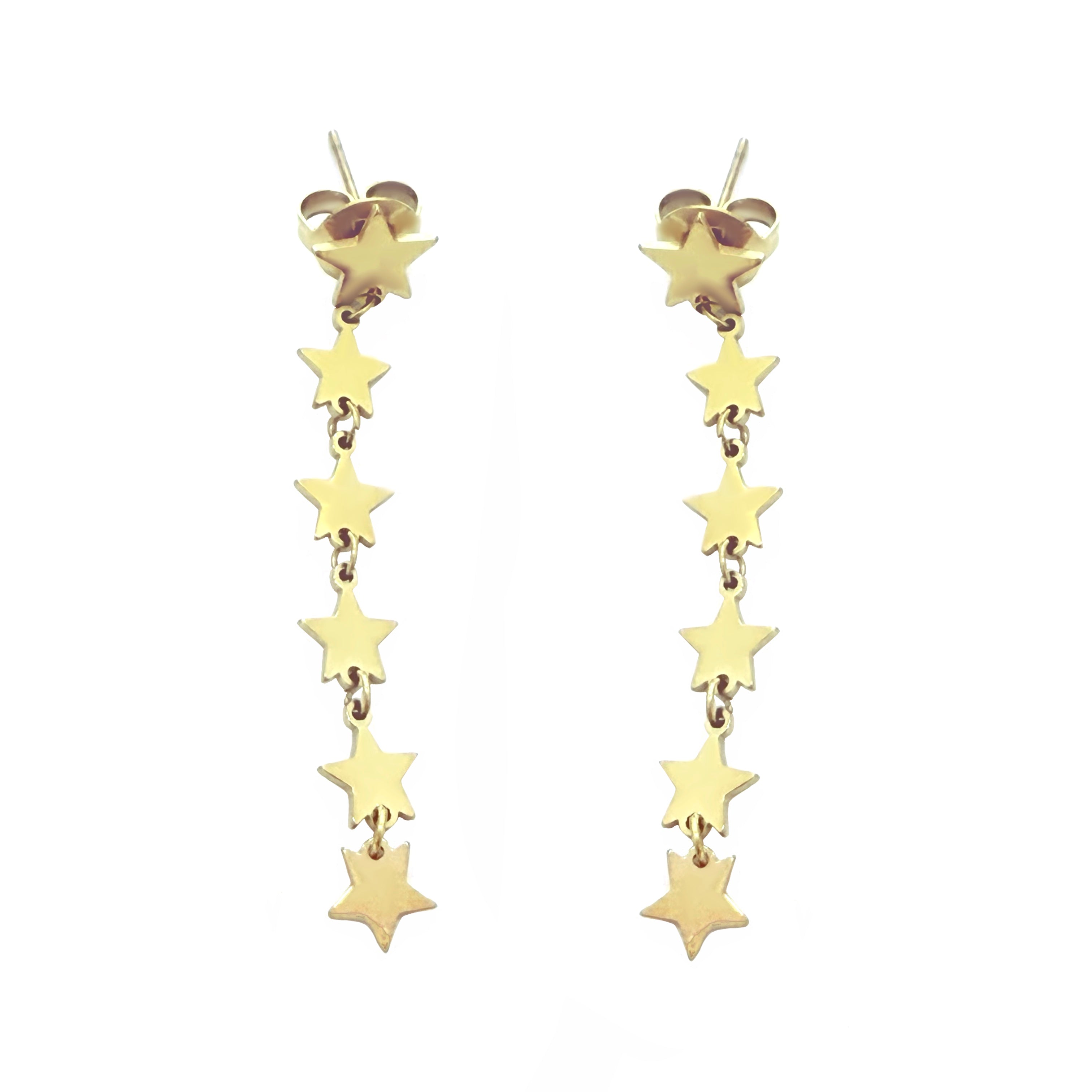 PENDIENTES X6 ESTRELLAS ALARGADAS