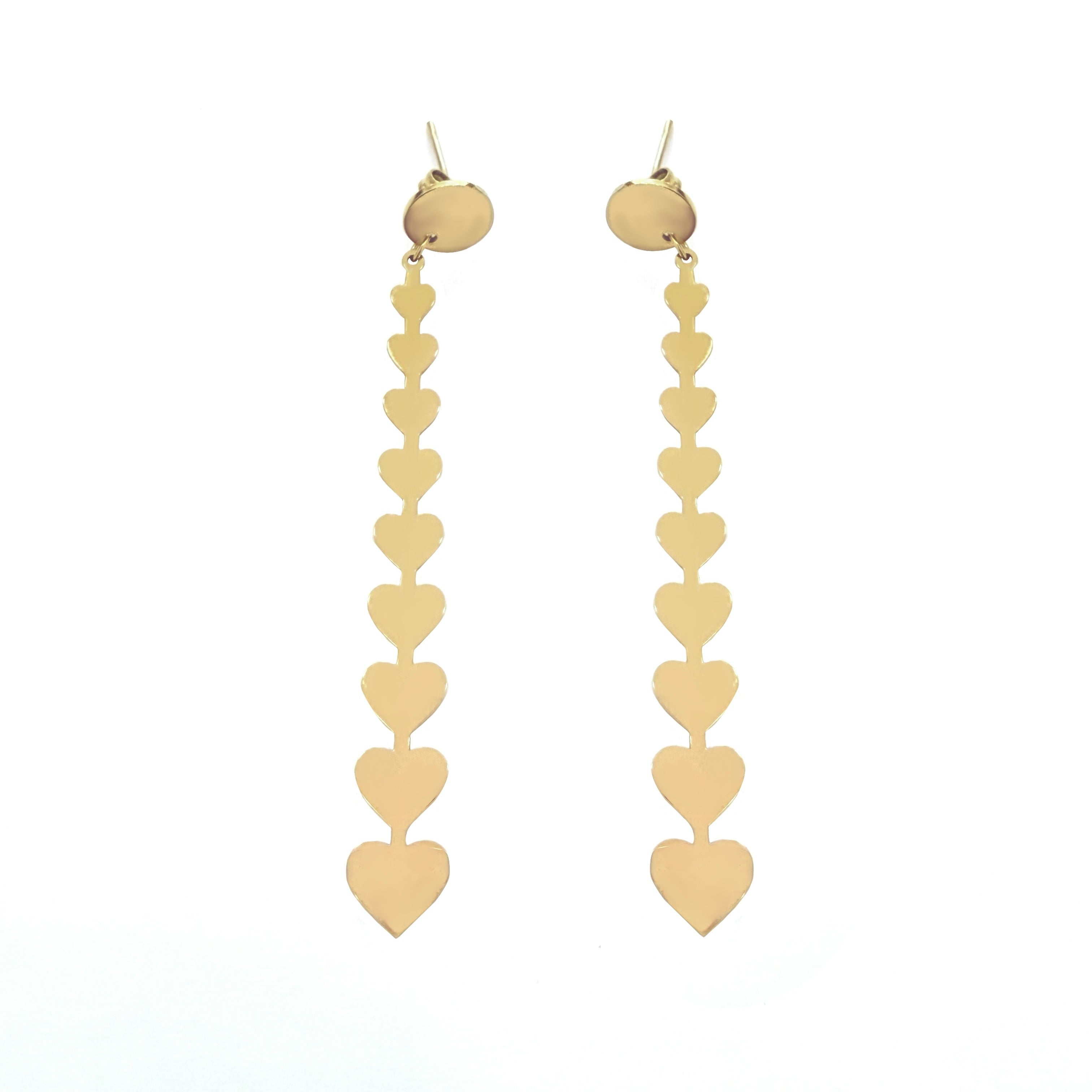 PENDIENTES CORAZONES ALARGADOS