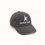 GORRA GRIS ANTRACITA MEDIA ESTRELLA MALVA