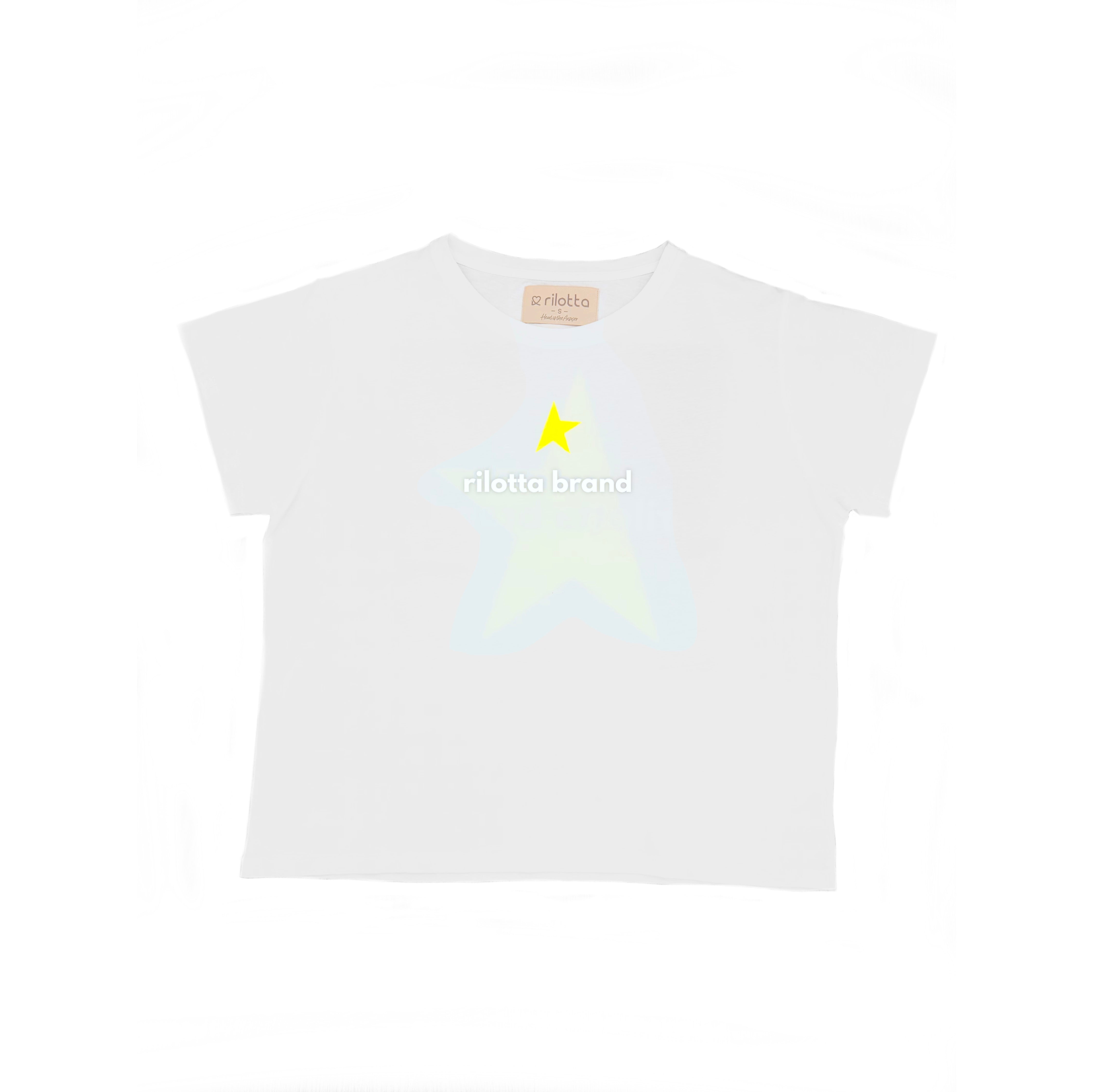 CAMISETA STAR LEOPARDO BLANCA  AMARILLO FLUOR