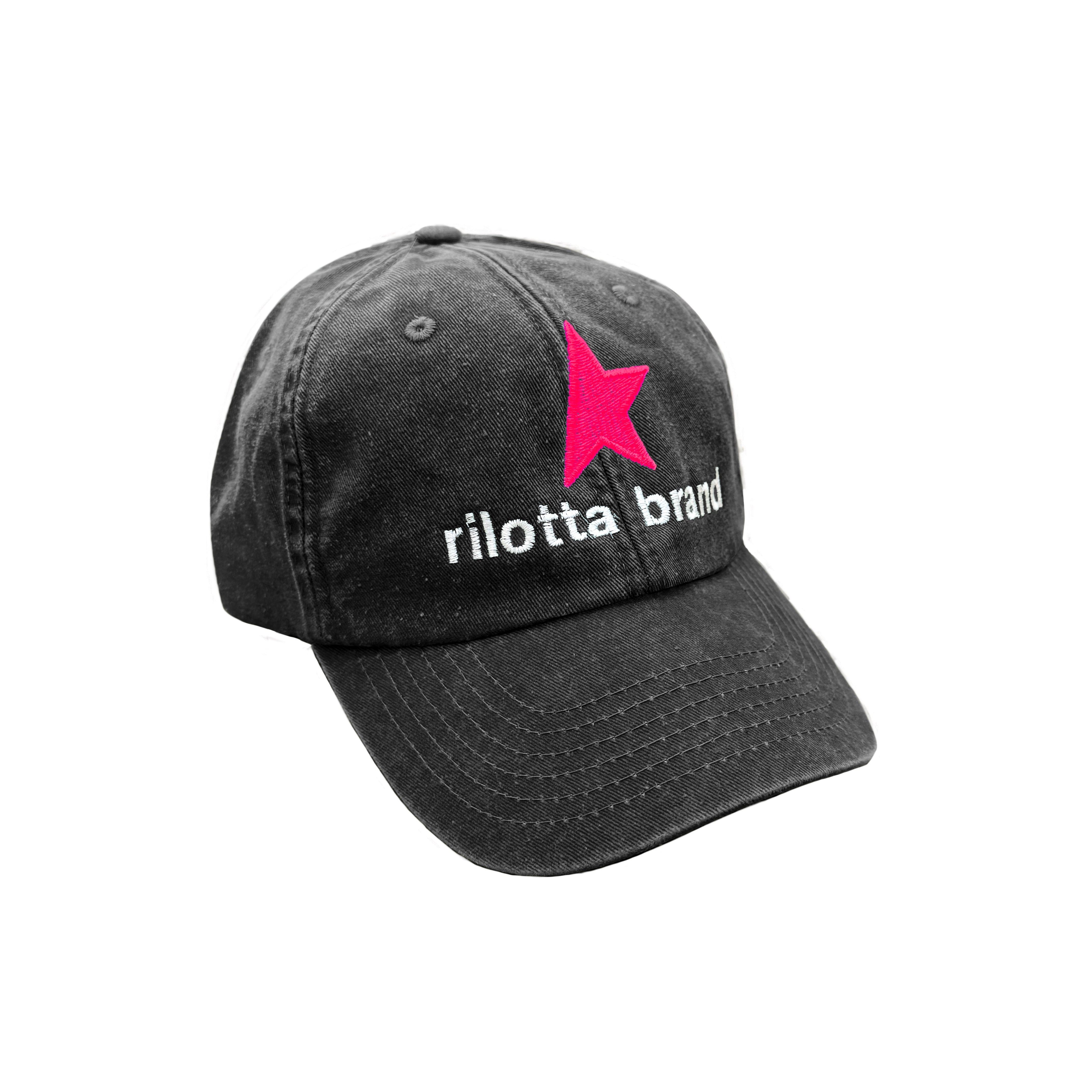 GORRA NEGRA MEDIA ESTRELLA  ROSA FLÚOR
