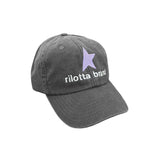 GORRA GRIS ANTRACITA MEDIA ESTRELLA MALVA