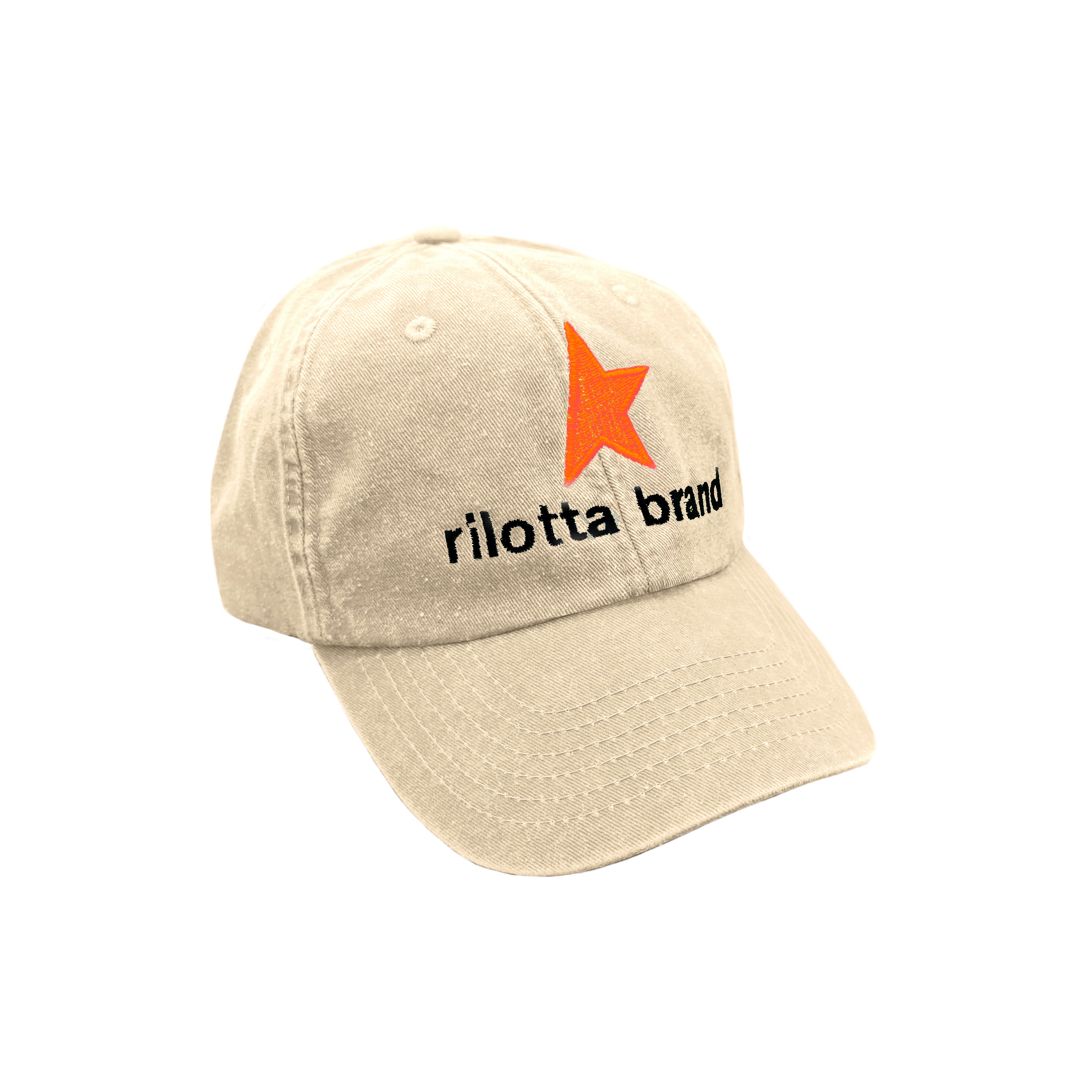 GORRA BEIGE MEDIA ESTRELLA NARANJA FLUOR