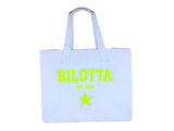 BOLSO EFECTO LAVADO CELESTE TACHAS
