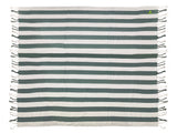 TOALLA PLAYA XXL VERDE CON LOGO AMARILLO FLUOR