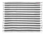 TOALLA PLAYA XXL GRIS LOGO ROSA FLUOR