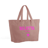 BOLSO PLAYA CREMALLERA ROSA TACHAS