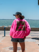 SUDADERA STAR LEOPARDO ROSA FLÚOR