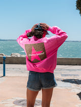 SUDADERA STAR LEOPARDO ROSA FLÚOR
