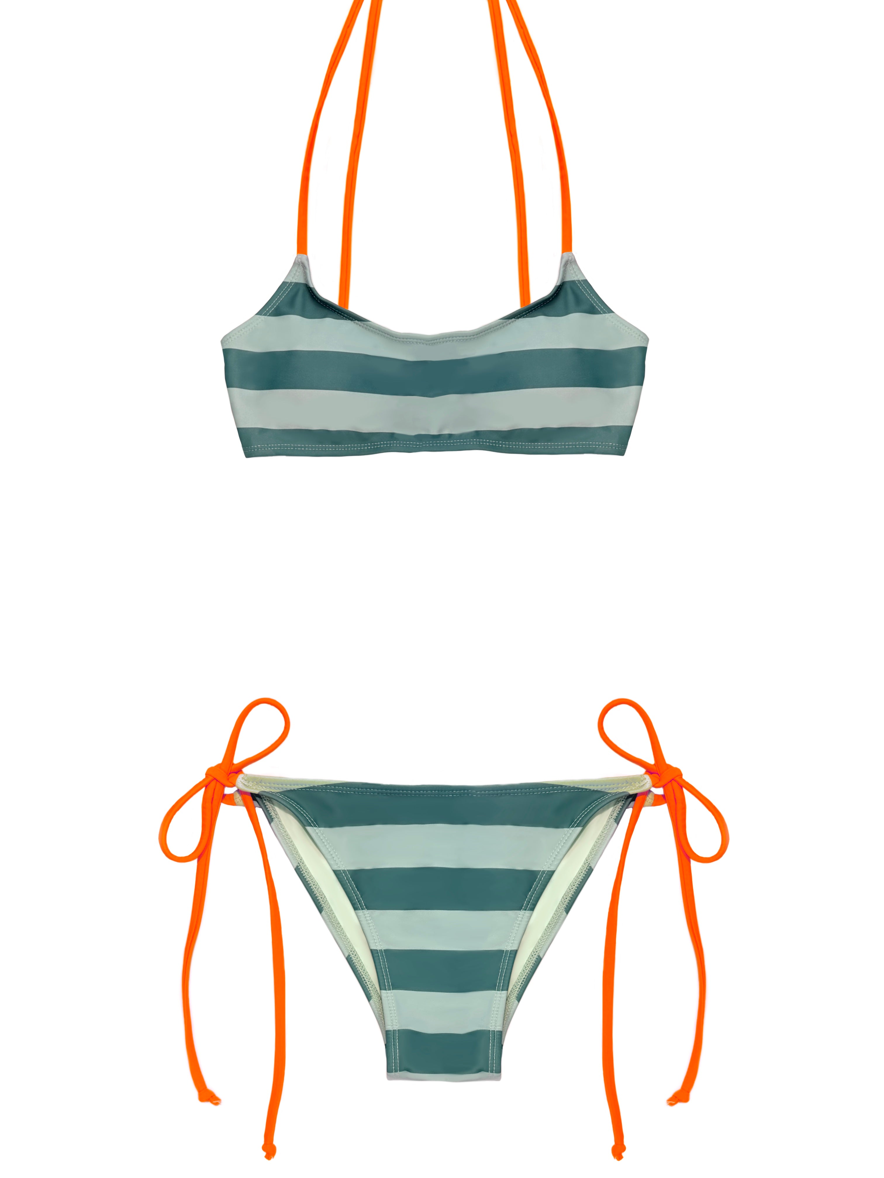 BIKINI CAPRI VERDE RAYAS
