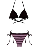 BIKINI PORTO REVERSIBLE RAYAS ROSA / BOURDEOS