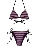 BIKINI PORTO REVERSIBLE RAYAS ROSA / BOURDEOS