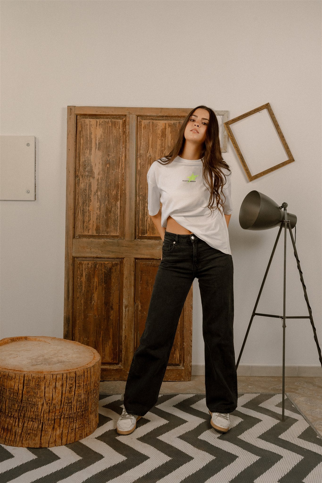 CAMISETA LIVE SIMPLY  STAR LIMA OVERSIZE
