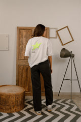 CAMISETA LIVE SIMPLY  STAR LIMA OVERSIZE