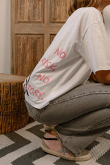 CAMISETA NO RISK NO STORY BLANCA OVERSIZE