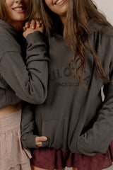 HOODIE RILOTTA  STRASS STAR GRIS