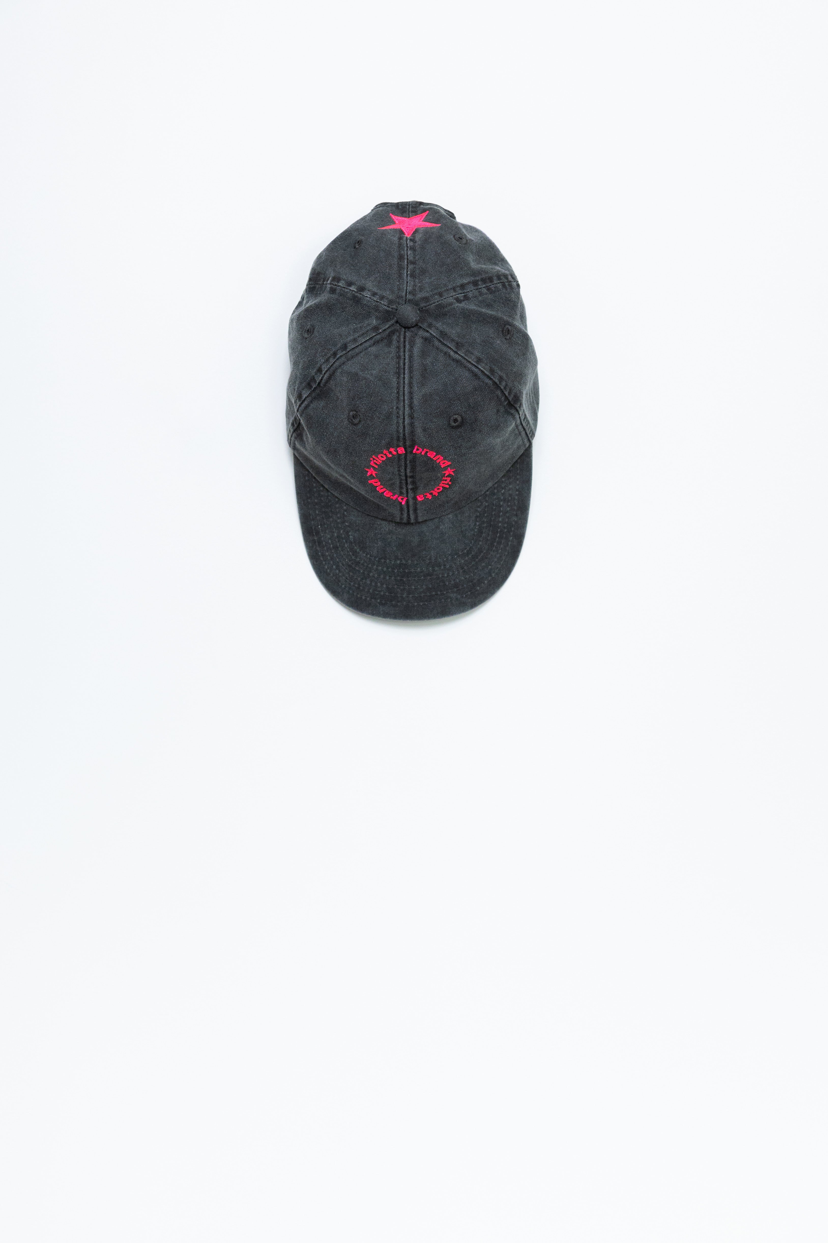 Gorra negra Rilotta Brand círculo rosa fluor