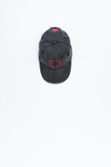 Gorra negra Rilotta Brand círculo rosa fluor
