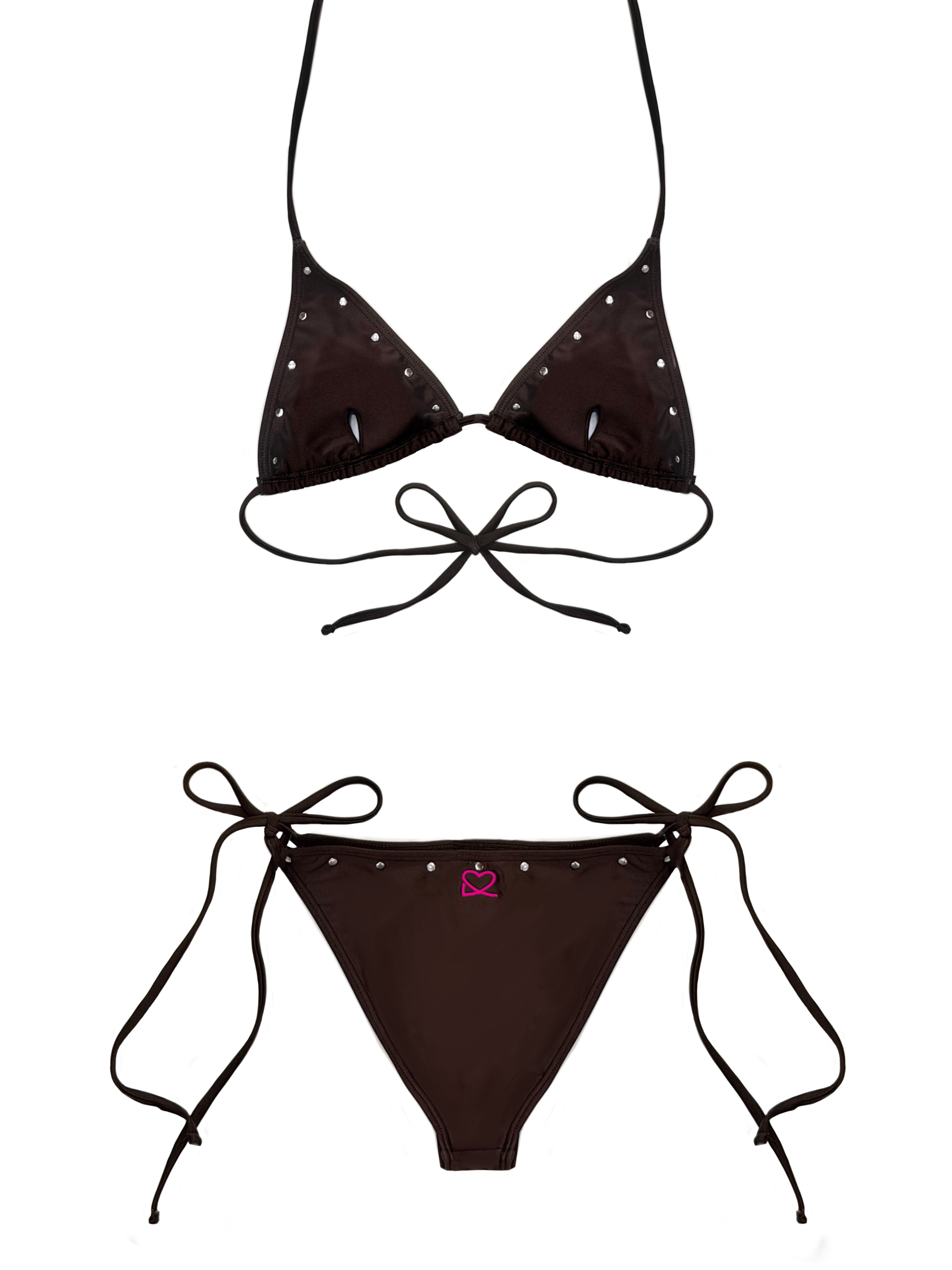 BIKINI AMALFI TACHAS MARRÓN