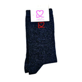 CALCETÍN BRILLO AZUL ❤️ ROJO