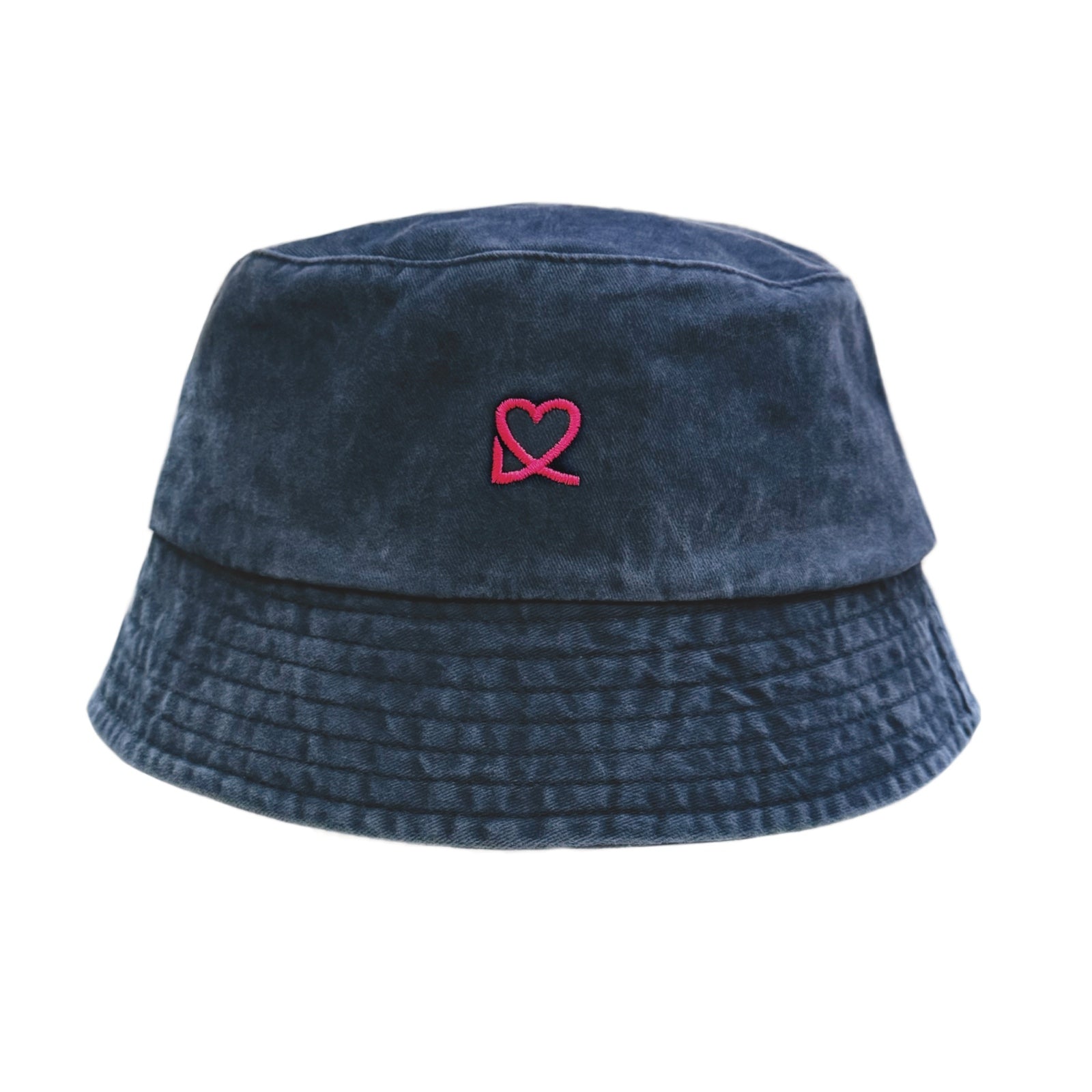 GORRO DENIM AZUL LOGO ROSA FLÚOR