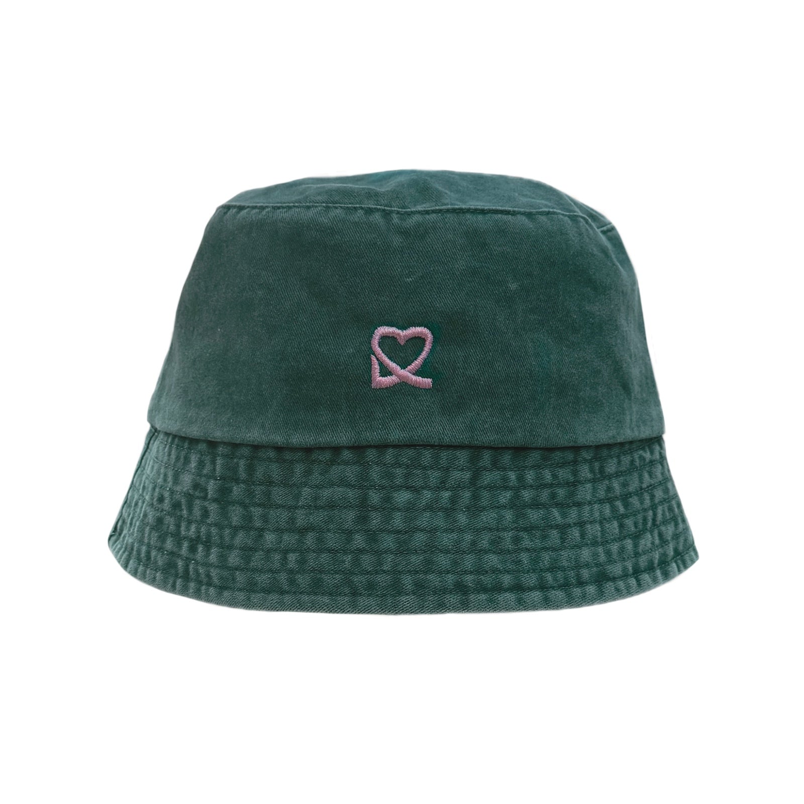 GORRO DENIM VERDE LOGO ROSA MAQUILLAJE