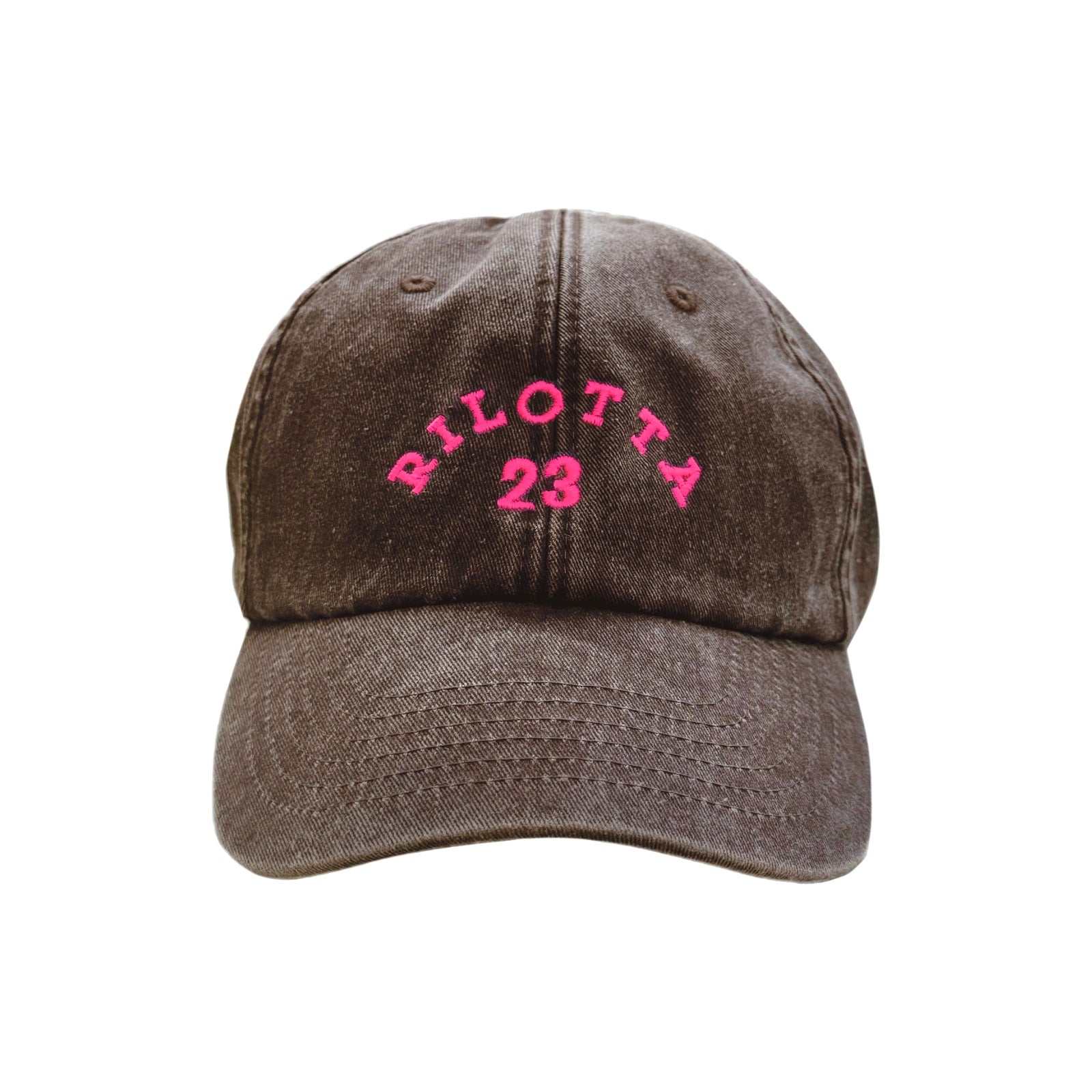 GORRA MARRÓN RILOTTA 23 ROSA FLÚOR