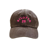 GORRA MARRÓN RILOTTA 23 ROSA FLÚOR