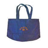 BOLSO RILOTTA 23 AZUL LOGO NARANJA FLÚOR