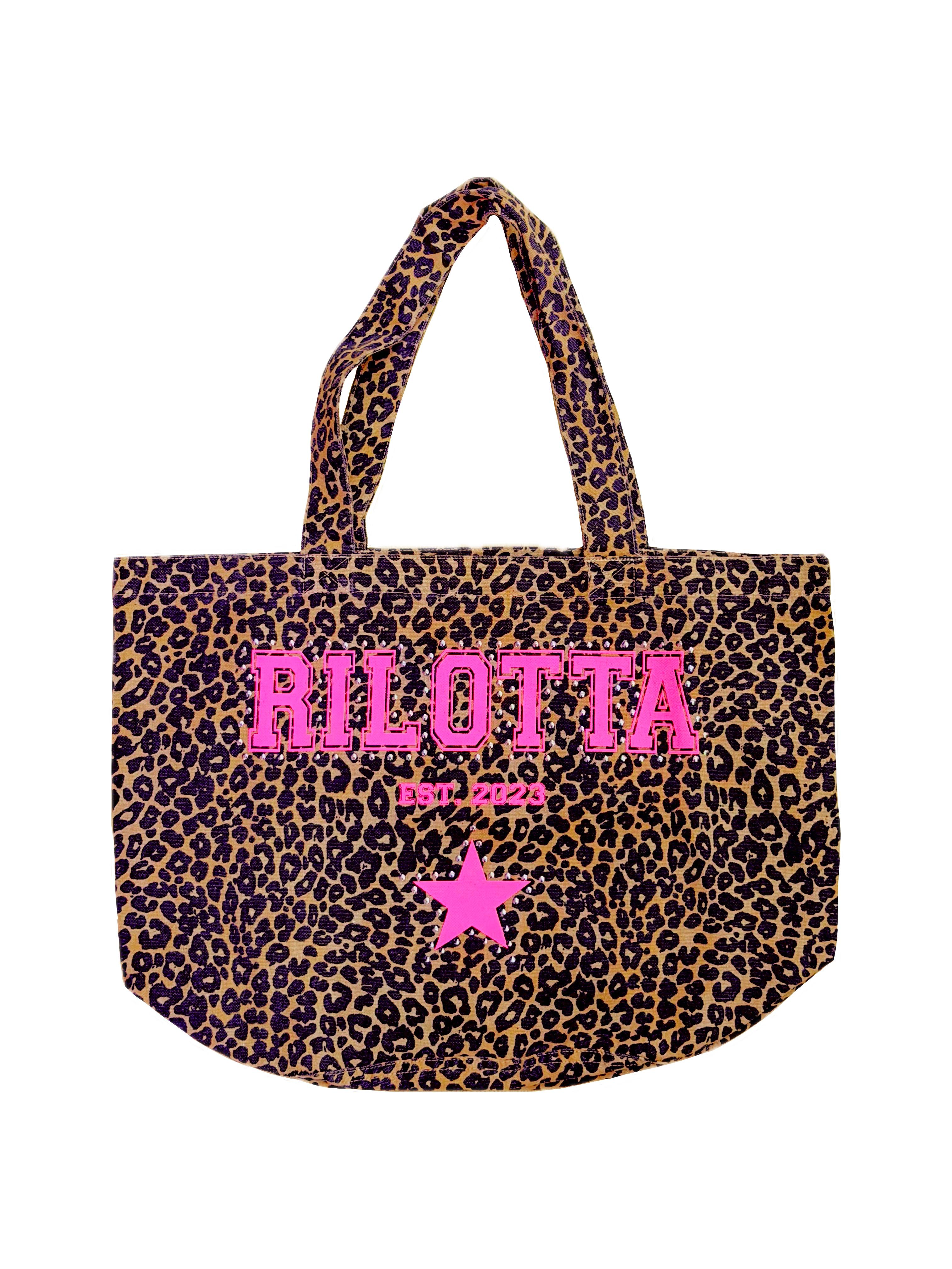 SMALL LEOPARD STAR STUDDED BAG