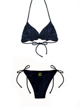 BIKINI ST. TROPEZ REVERSIBLE AZUL ANIMAL PRINT / NEGRO