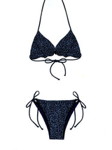 BIKINI ST. TROPEZ REVERSIBLE AZUL ANIMAL PRINT / NEGRO