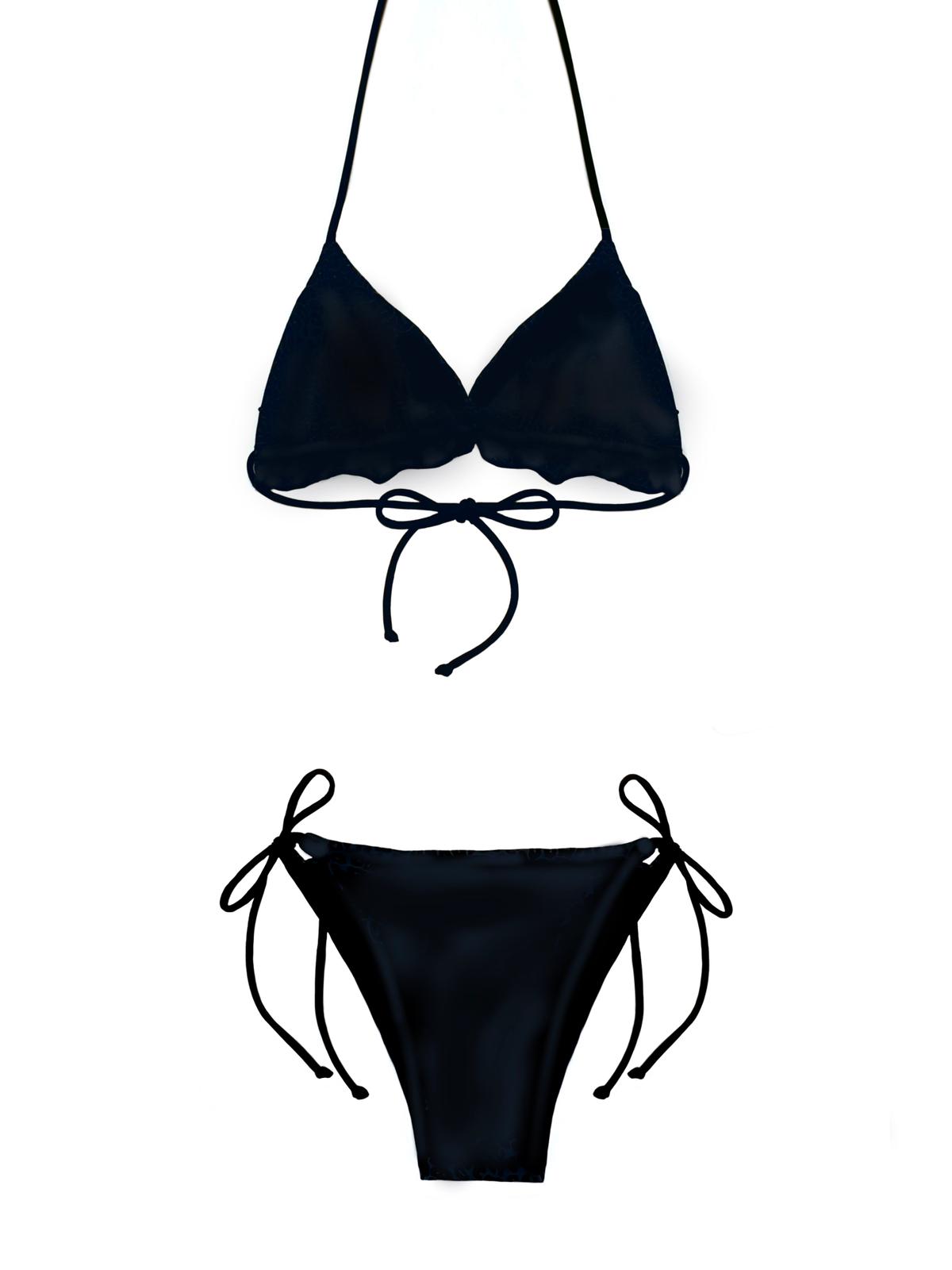 BIKINI ST. TROPEZ REVERSIBLE AZUL ANIMAL PRINT / NEGRO