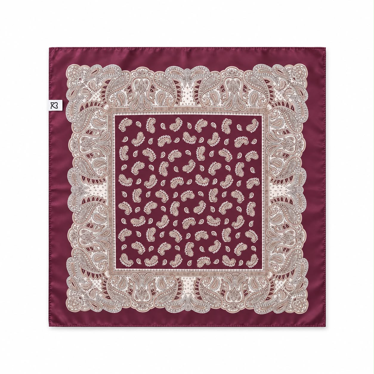 PAÑUELO PAISLEY BURDEOS