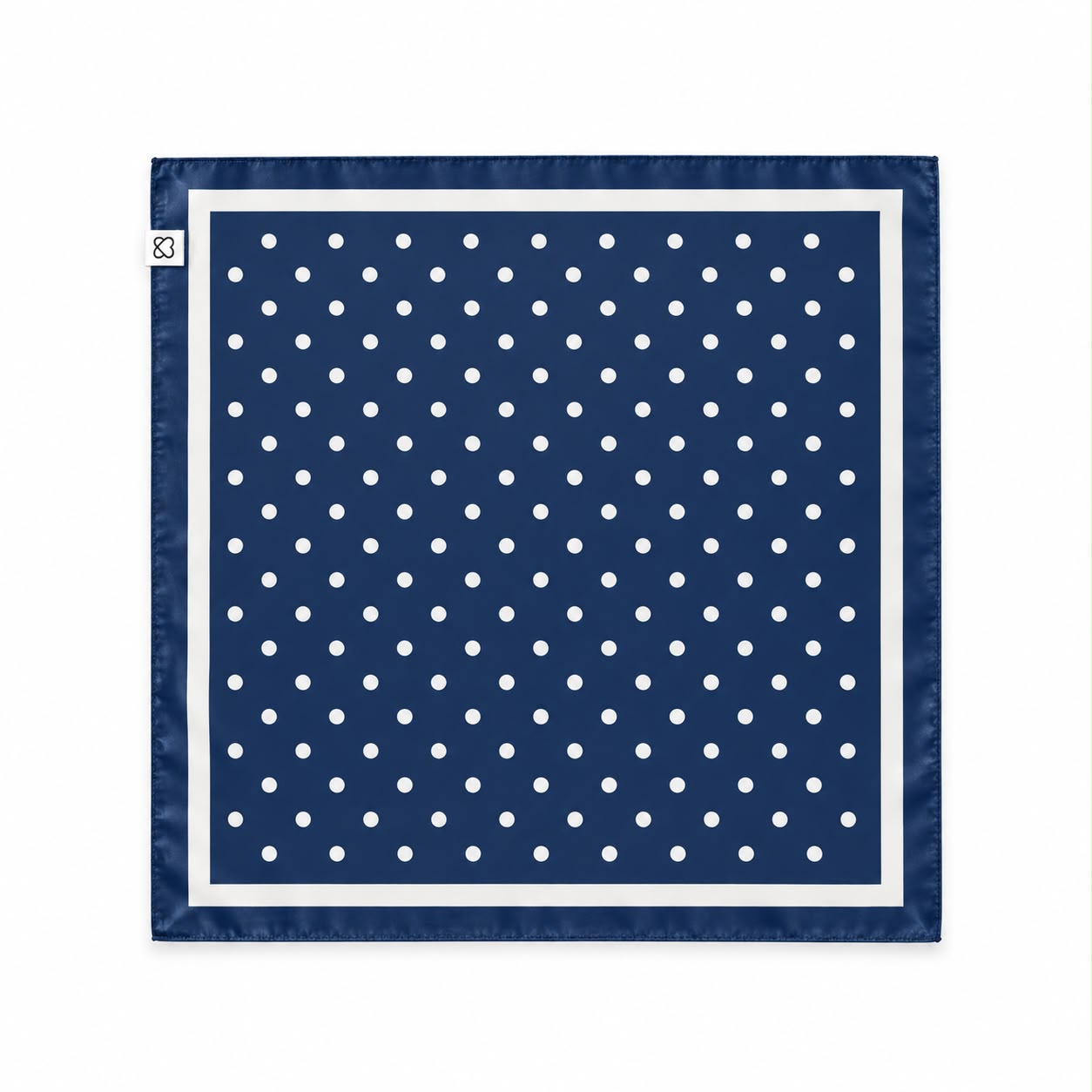 PAÑUELO AZUL MARINO LUNAR BLANCO