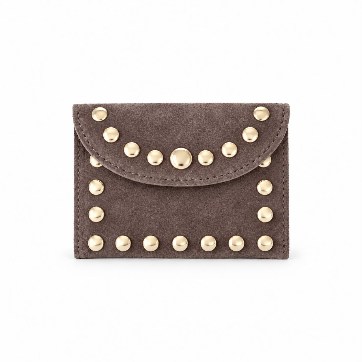 MONEDERO BEIGE CON TACHAS